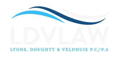 LDV Law logo with text under it stating Lyons, Doughty & Veldhuis PC PA